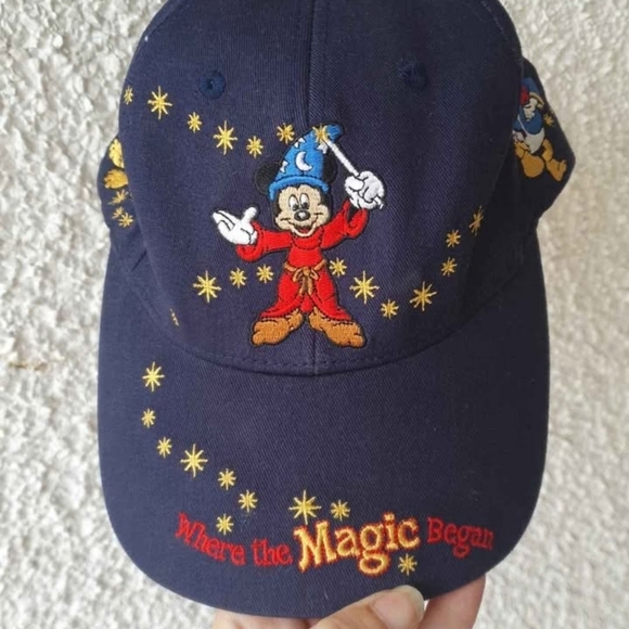 Disney Navy Cap with Sorcerer Mickey and Stars - Picture 3 of 3